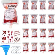 Set of  16 Blood Bag Props