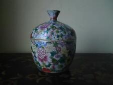 19th century Chinese Straits  Mille Fleur Famille Rose Lidded Bowl