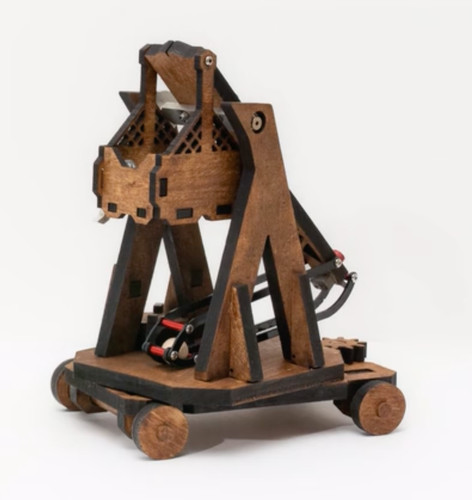 Wooden tabletop trebuchet - wooden,