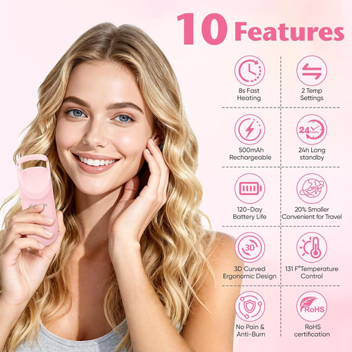 Heated eyelash curler usb - heated,