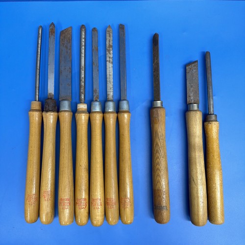 Lot vintage wood - 10, lathe