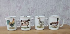 Farm Yard Animals Mug Set of 4 Cow Cockerel Duck ***FANTASTIC CONDITION***