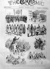 Original Old Antique Print