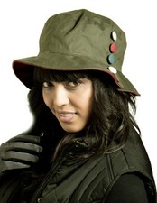 Ladies Wax Cotton Bucket Rain