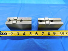 2PCS AJAX ASM-8 8" STEEL LATHE CHUCK JAWS TONGUE & GROOVE BISON WARNER & SWASEY