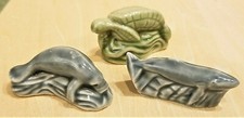 3 WADE ENGLAND WHIMSIES Figures SEA TURTLE, WHALE, MANATEE Ocean Mammal Reptile