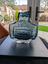 WHITEFRIARS GLASS TV VASE - 9677 INDIGO
