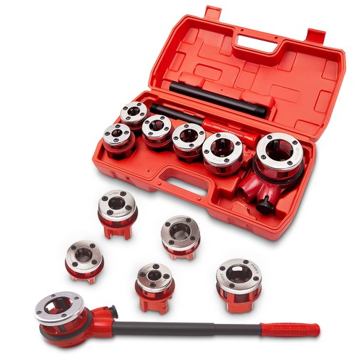 Ratchet pipe threading kit 6pc - threading,