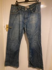 Topman Men's Bootcut Blue Jeans Denim -Flared Wide Leg  Size Large 36W, 32L