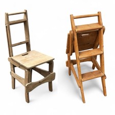 Pine Metamorphic Chair, turns into libray steps. Kitchen Steps.