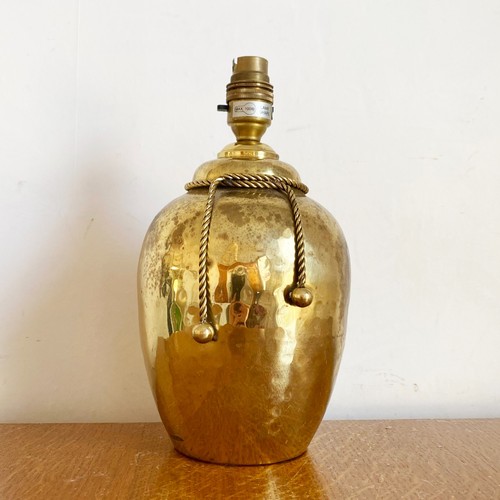 Vintage hammered brass table - vintage,