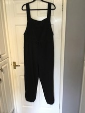 **WHITE STUFF** NEW ...DAPHNE JERSEY DUNGAREE IN BLACK.... SIZE 20  NEW @£55.00p