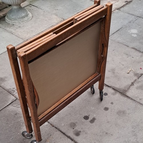 Folding wooden tea trolley - wooden,