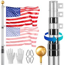 30FT Telescopic Flagpole Kit