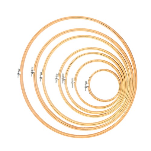 Pcs bamboo embroidery hoops - 6,