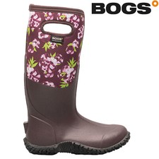 BOGS Womens Wellies Boots Mesa Peony Purple Burgundy Waterproof Floral Shoes