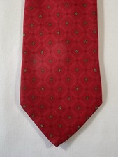 Vintage Tie Rack silk tie - red/gold geometric Angelo Bosani