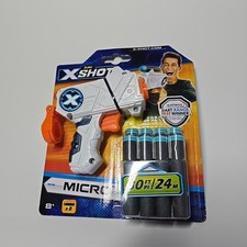 X-Shot Zuru Micro Gun Dart Blasters Toy W/ 8 bullets  Small but Strong NEW Gift