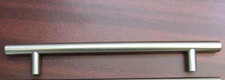 Brushed Nickel T Bar Pull Handle 224mm Cabinet / Door / Cupboard