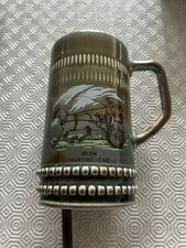 Vintage Wade Irish Porcelain Mug Tankard Jaunting Car Ireland Beer Stein Marked+