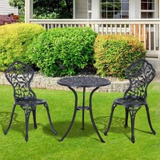 3X Cast Aluminum Bistro Set