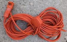 Original Flymo Mains Power Cable.  Approx 20M with Black & Decker Adaptor