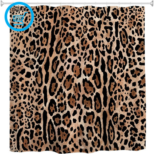 Leopard print shower - leopard,