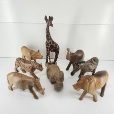 Lot of 8 Wood Hand Carved