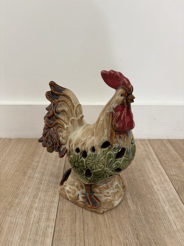 Ceramic rooster tealight - ceramic,