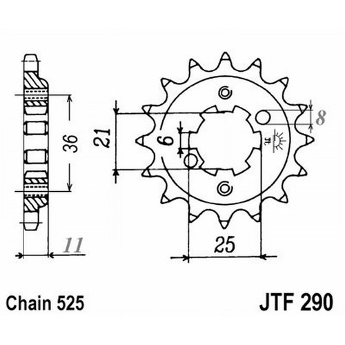 290 z15 sprocket for honda - jt,