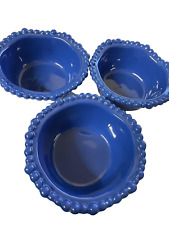 Baci Milano small blue bowls with bobble edge X3
