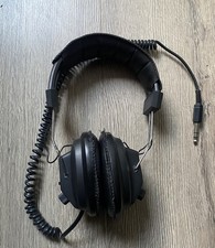 Retro 1980s Ross RE-223 Stereo DJ Large Headphones Earphones Black