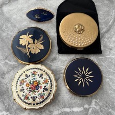 4 X Vintage Powder Compacts Stratton , Kigu & Yardley & Stratton Lipstick Holder