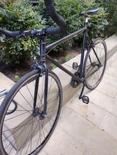 Large No-Logo Black Single-Speed Bike
