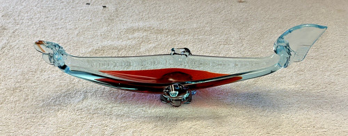 Vintage murano red and - murano, blue