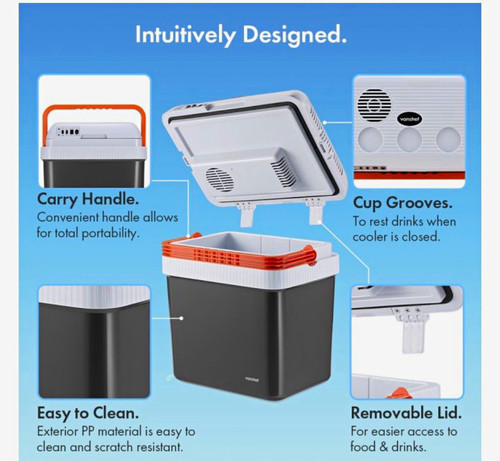 Vonshef 24l electric cool box - 24l,