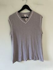Vintage Calvin Klein Grandad Vest Grey Large 