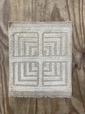 Vintage Handwoven Kilim Bag Face With Ivory Colour Pile Rug