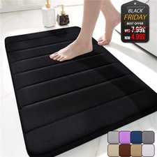 Non Slip Bath Mat Super Soft Absorbent Bathroom Rug Machine Washable Floor Mats