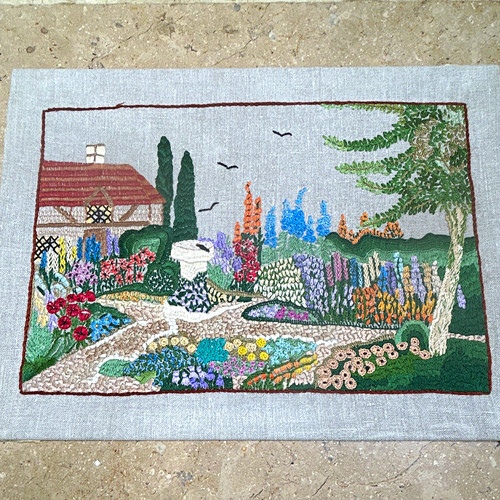 Crewel embroidered finished - crewel,