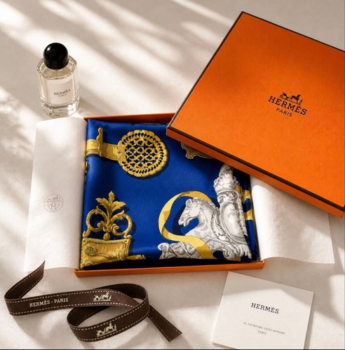 Hermes scarf silk - silk, carr