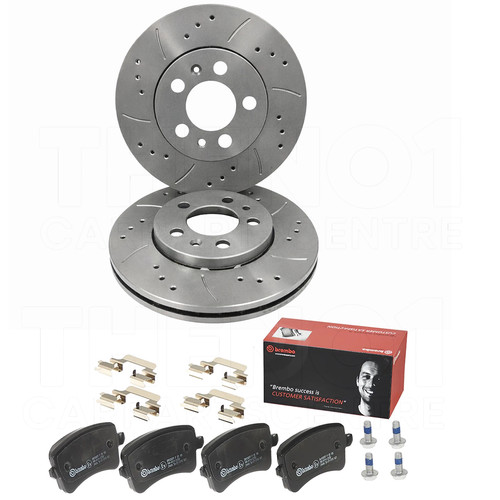 Rear drilled grooved discs - rear, &