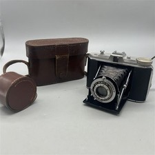 Vintage Agfa Isolette Folding Camera with Leather Case