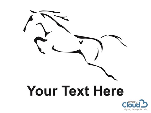 Horse box stickers custom - horse,