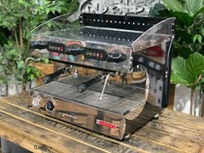 SAN REMO CAPRI DELUXE 2 GROUP BLACK & STAINLESS ESPRESSO COFFEE MACHINE BARISTA