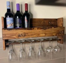 "RUSTIC WINE/GIN RACK" holds 6