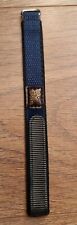 14mm ALPINE SPORT NYLON BLUE FABRIC ADJUSTABLE WATCH STRAP HOOK AND LOOP.