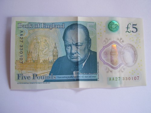 Aa27 bank england - £5, five