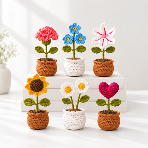Crochet potted plant - crochet,