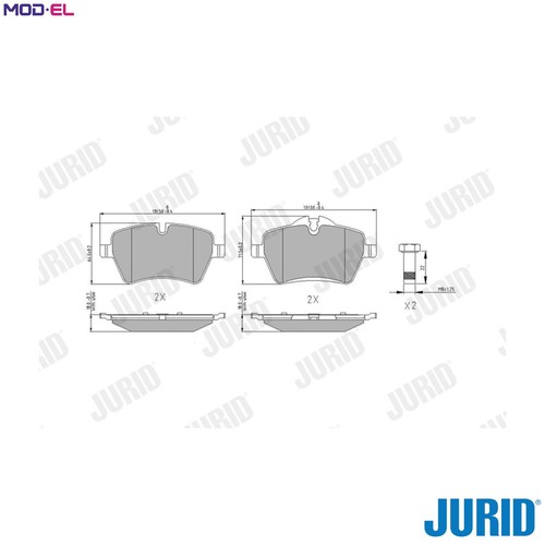 Brake pad set disc - set,